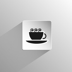 tea Cup and saucer black icon