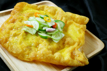 Thai style of crispy crepes dessert 
