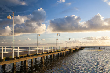 Naklejka premium Pier in Jurata in Poland