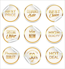 Round white paper sale sticker collection