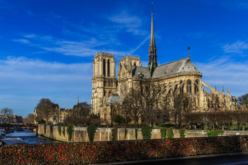 Obraz premium Nôtre-Dame de Paris, Paris, Bords de Seine