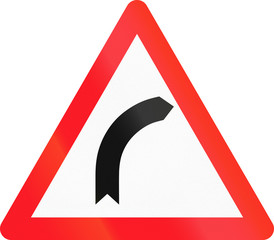 Warning sign used in Switzerland - right hand bend
