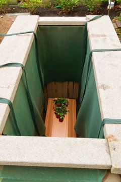 Coffin in the ground