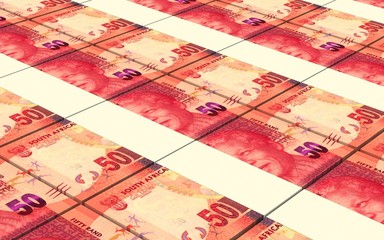 South african rands bills stacks background.