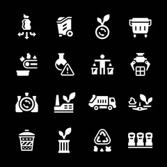 Set icons of recycling