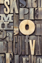 wooden letters vertical