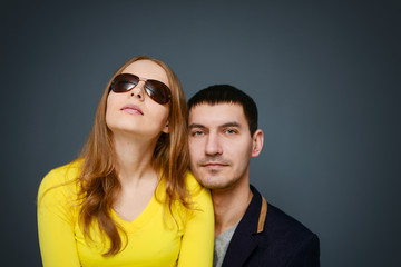 Young couple sitting together