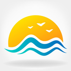 Wave vector symbol. Business Icon.