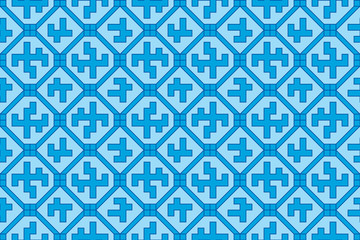 Seamless pattern with abstract geometric shapes