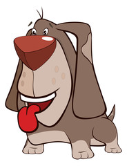 hunting dog. Cartoon