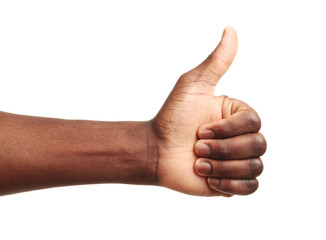 Human hand isolated on white