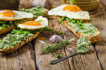 Baguette with herb butter
