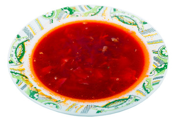 Traditional russian beet soup - borsch