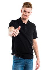 Naklejka premium Man with thumb up