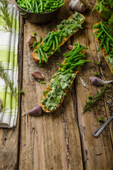 Baguette with herb butter