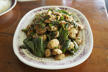 Spicy mushroom salad