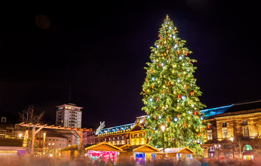 Christmas tree at a famous Christmas Market in Strasbourg, 2015