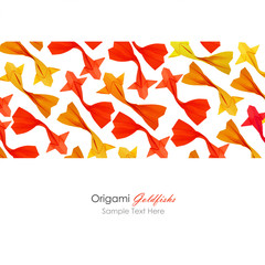 Origami paper fishs decor band
