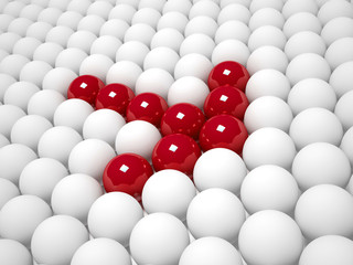 Arrow made from red sphere