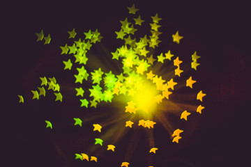 Abstract Star Shape Bokeh