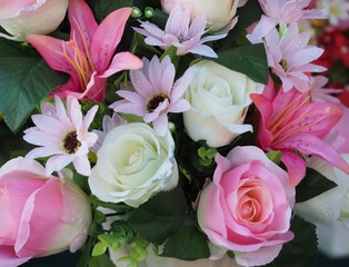 Colorful Artificial Flowers Arrangement