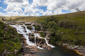Fototapeta na wymiar Casca D'anta waterfalls - Serra da Canastra National Park - Mina
