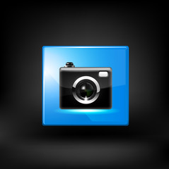 Black camera vector