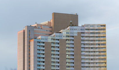 Hochhaus, Plattenbau, Detailaufnahme (Langer Johann Erlangen)