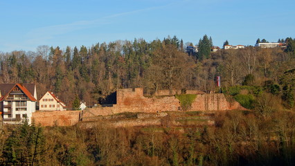 sonnige Herbstansicht vom Luftkurort  Wildberg im Nordschwarzwald