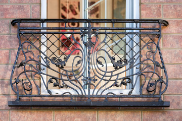 a decorative balcony