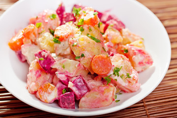 Potato and beet salad