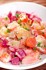 Potato and beet salad