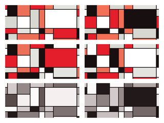 Mondrian style vector illustration - 98819497