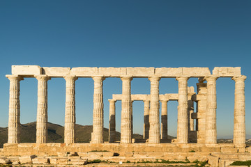 Fototapeta premium Temple of Poseidon in Sounio in Greece. 
