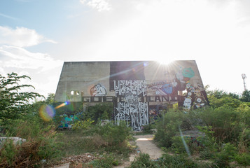 HUA HIN ,THAILAND - May30,2015 :Graffiti abandoned old factory 