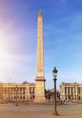 Foto op Plexiglas ■パリのコンコルド広場にあるエジプトのルクソールのオベリスク。3300年前に作られて1836年にエジプトによってフランスに提供されました。ほぼ23メートルの高さで227トンの重量を量ります。■The Egyptian obelisk from Luxor in Paris on the Place de la Concorde.  © kuremo