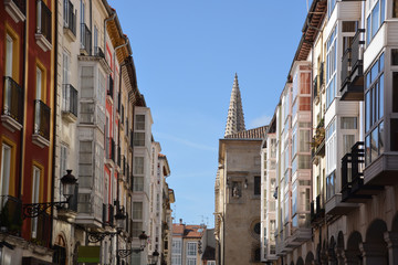 Fototapeta na wymiar calle céntrica de la ciudad de Burgos