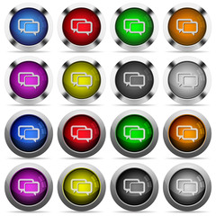 Chat bubbles button set