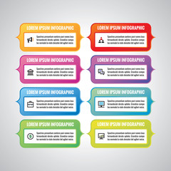 Infographic business concept - colored vector banners. Infographic template. Design elements.