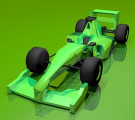 Naklejka premium green formula car