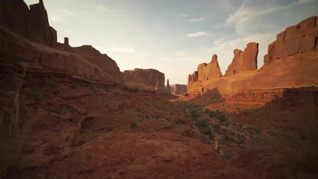 Footage from dramatic Arches National Park