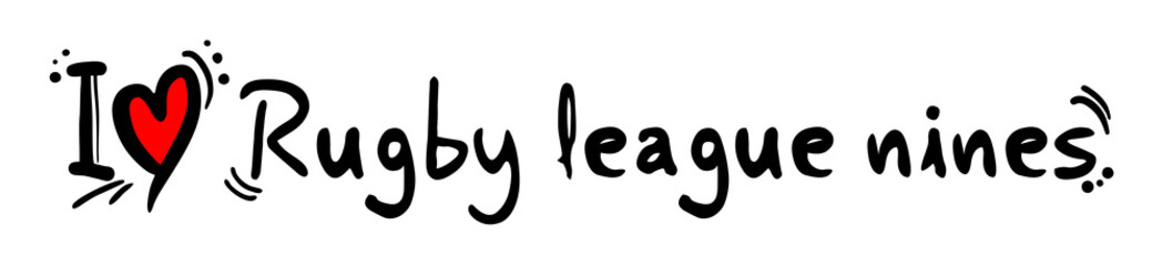 Fototapeta premium Rugby league nines love