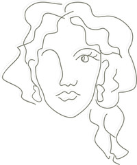 woman head doodle