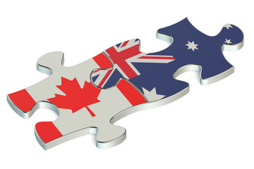 Australia and Canada puzzles from flags