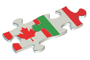 Italy and Canada puzzles from flags
