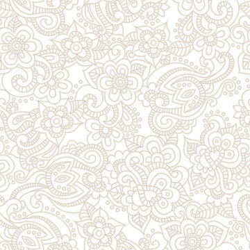 Vector seamless pattern with romantic floral background