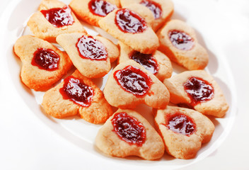 Heart-shaped cookies
