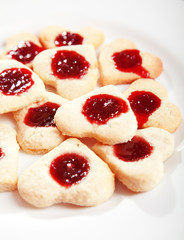 Heart-shaped cookies