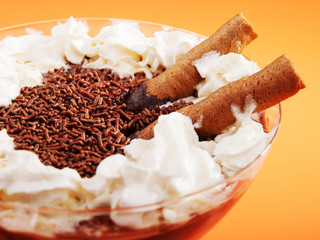 Chocolate cream with vanilla