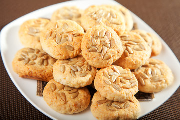 Cookies with sunflower seeds
